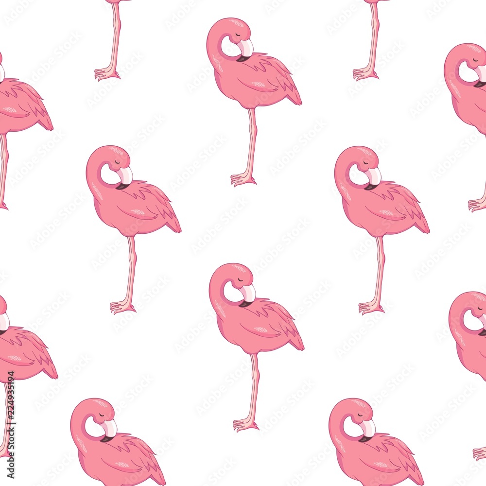 Obraz premium Tropical flamingo pattern