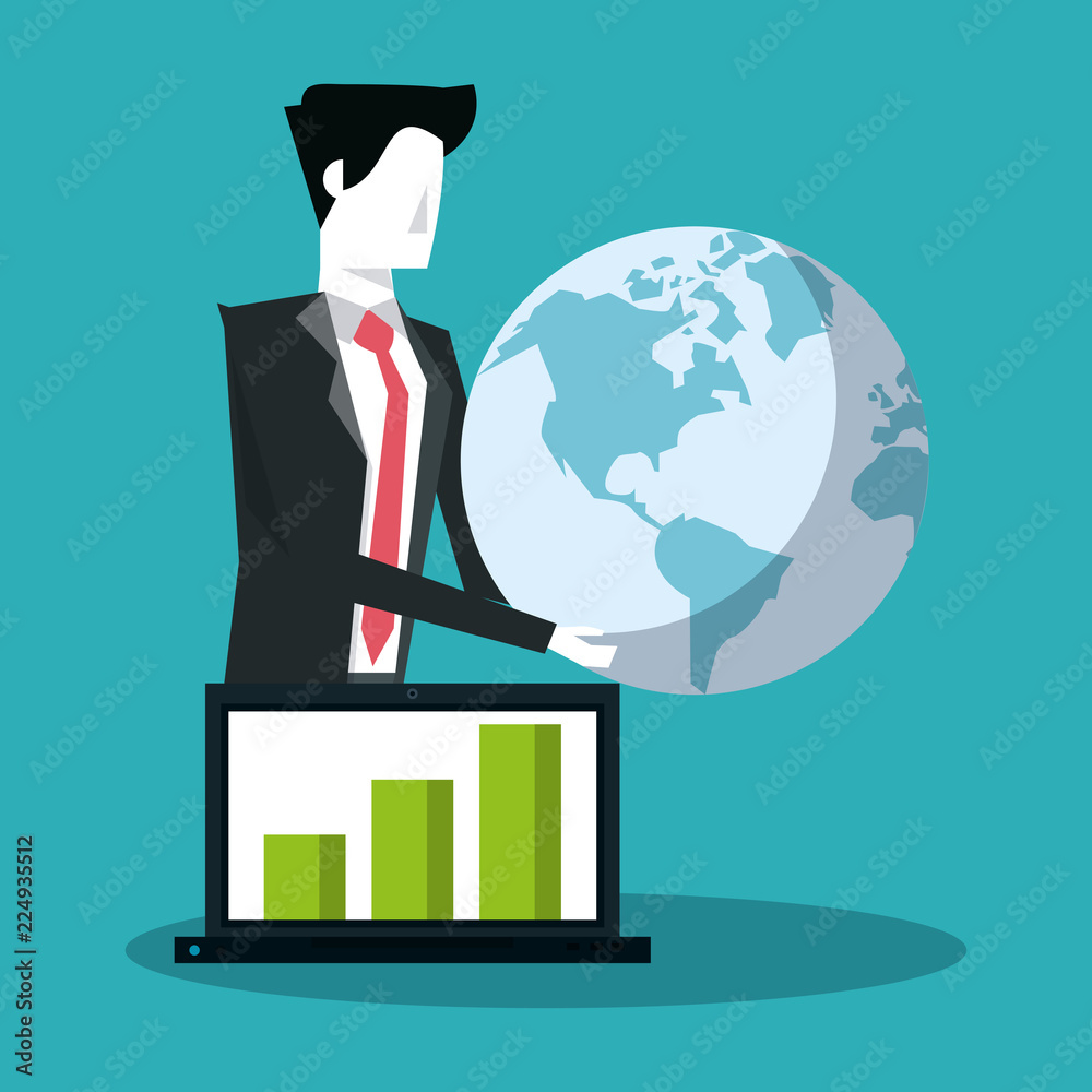 Business people and statistics Business people and statistics