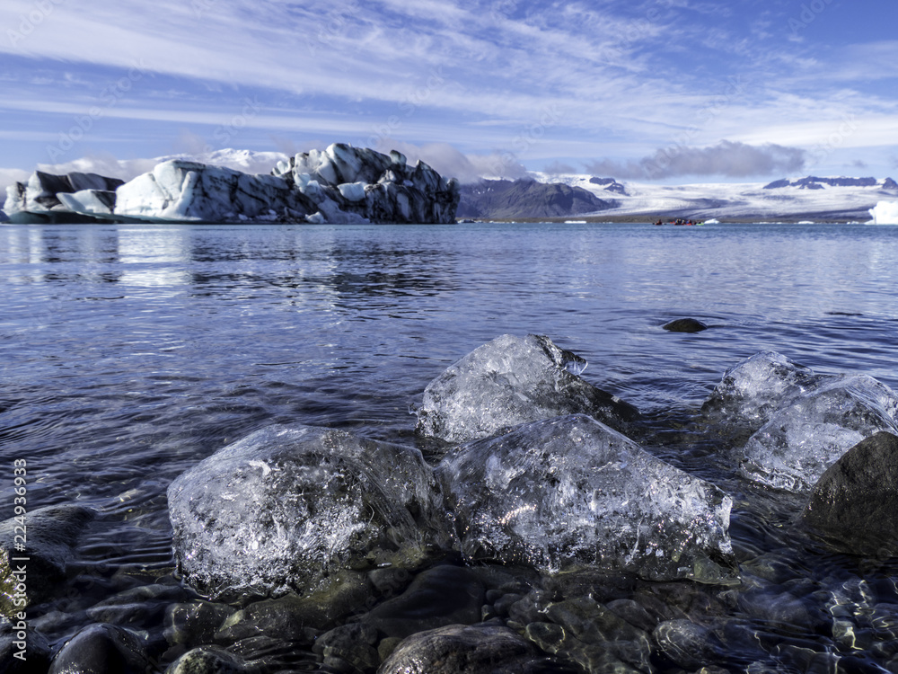 Scenic view of Jokulsarlon Glacier Lagoon in Iceland