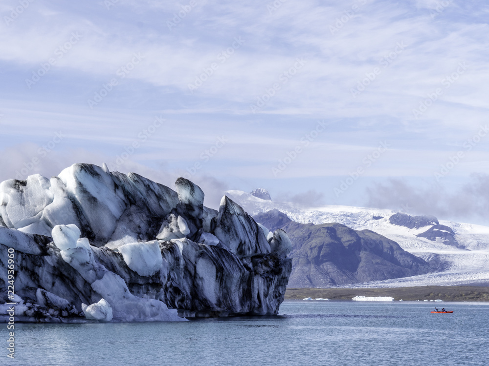 Scenic view of Jokulsarlon Glacier Lagoon in Iceland