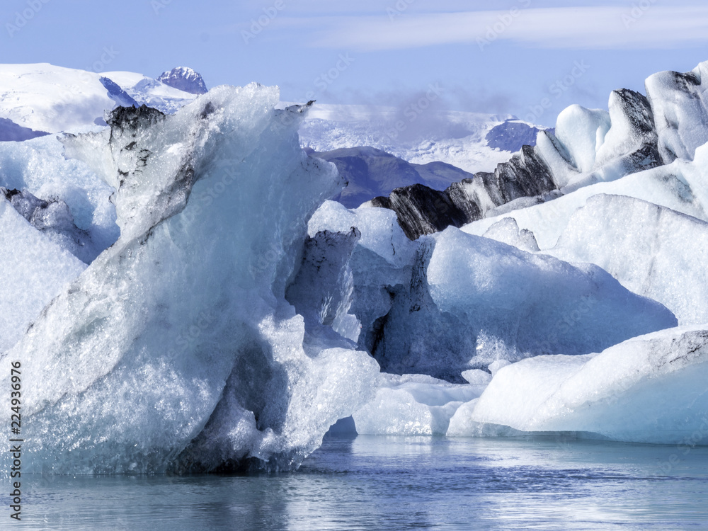 Scenic view of Jokulsarlon Glacier Lagoon in Iceland