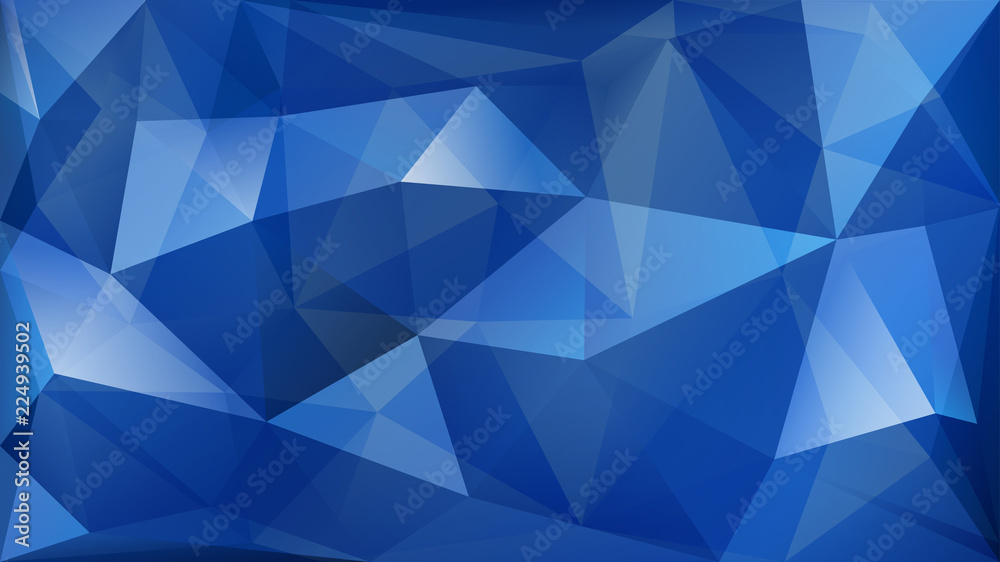 Abstract polygonal background of many triangles in blue colors Abstract polygonal background of many triangles in blue colors