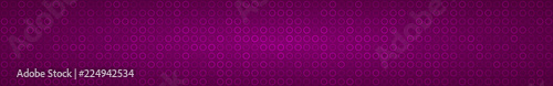 Abstract horizontal banner or background of small rings in purple colors.