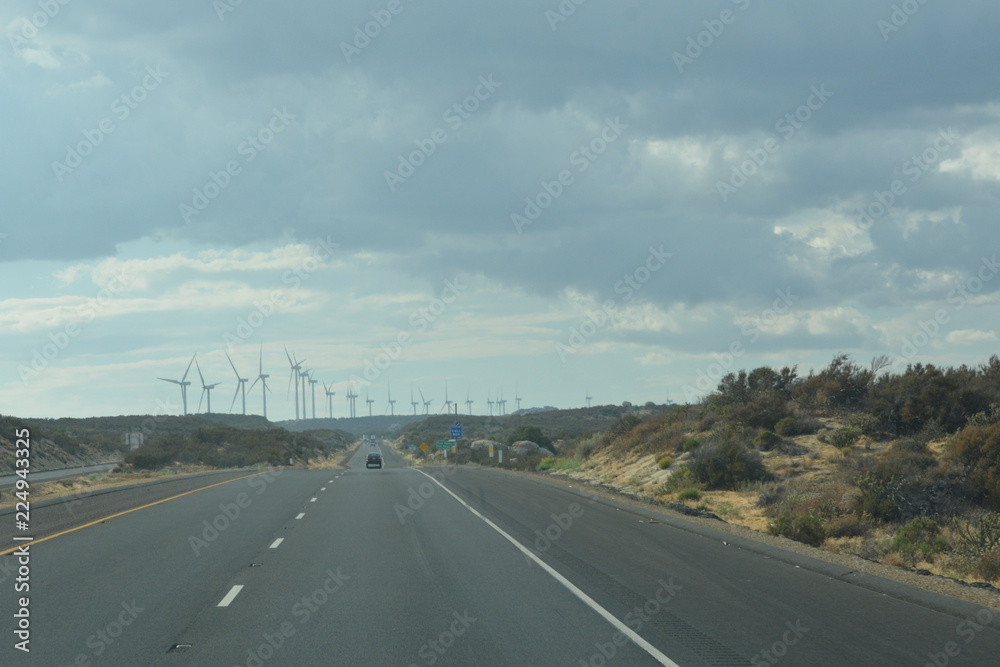 Fototapeta premium I-10 New Mexico to California Follow the Turbine Highway