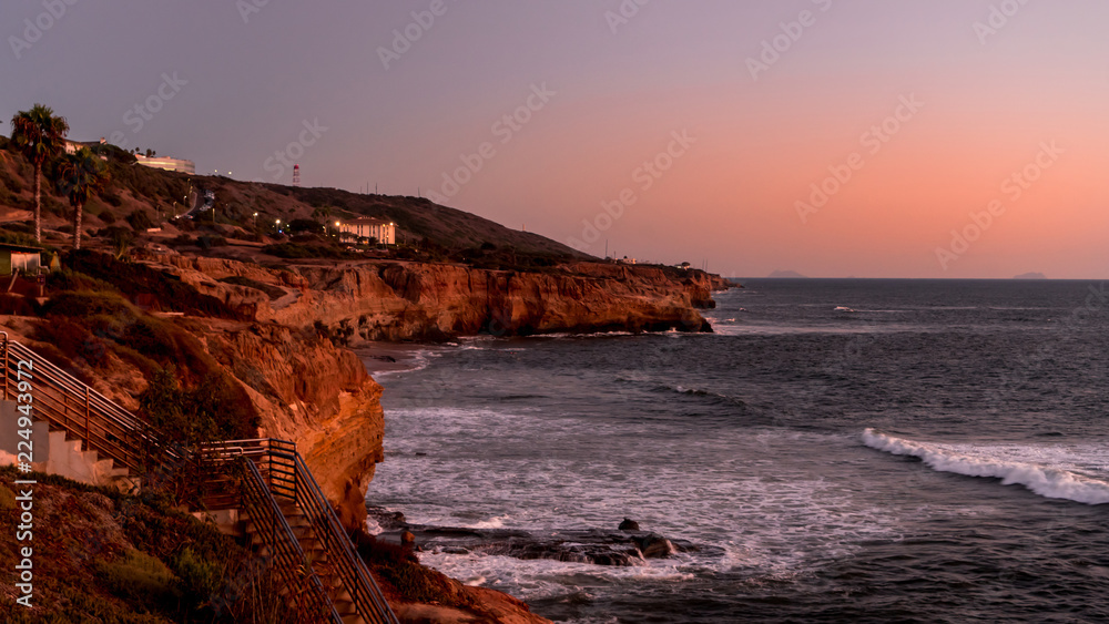 San Diego Point Loma Cliffs at sunset