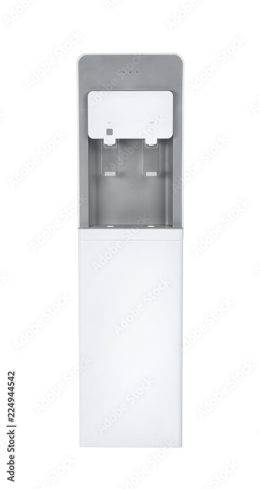 Modern office water cooler isolated on white Modern office water cooler isolated on white