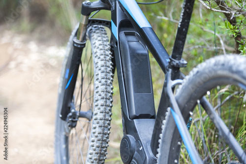 Close up of battery of an E-Mountainbike