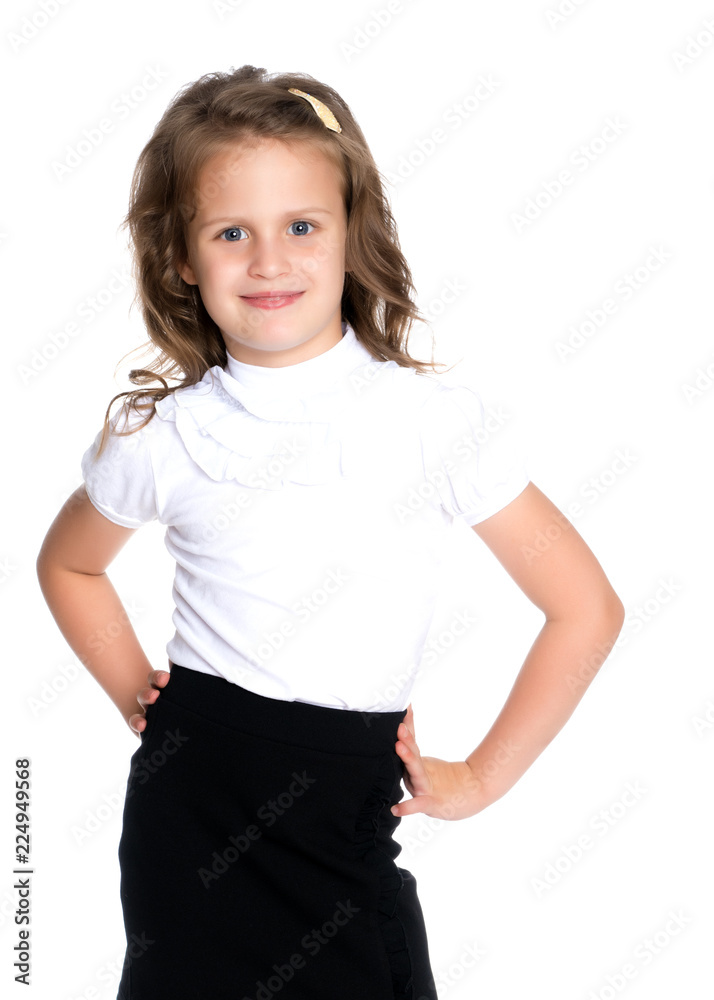 Fashionable little girl in a dress Fashionable little girl in a dress