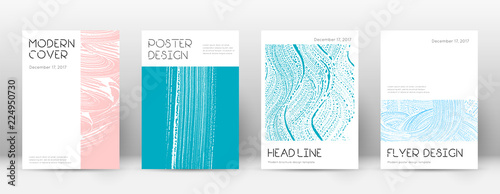 Cover page design template. Minimal brochure layout. Charming trendy abstract cover page. Pink and b