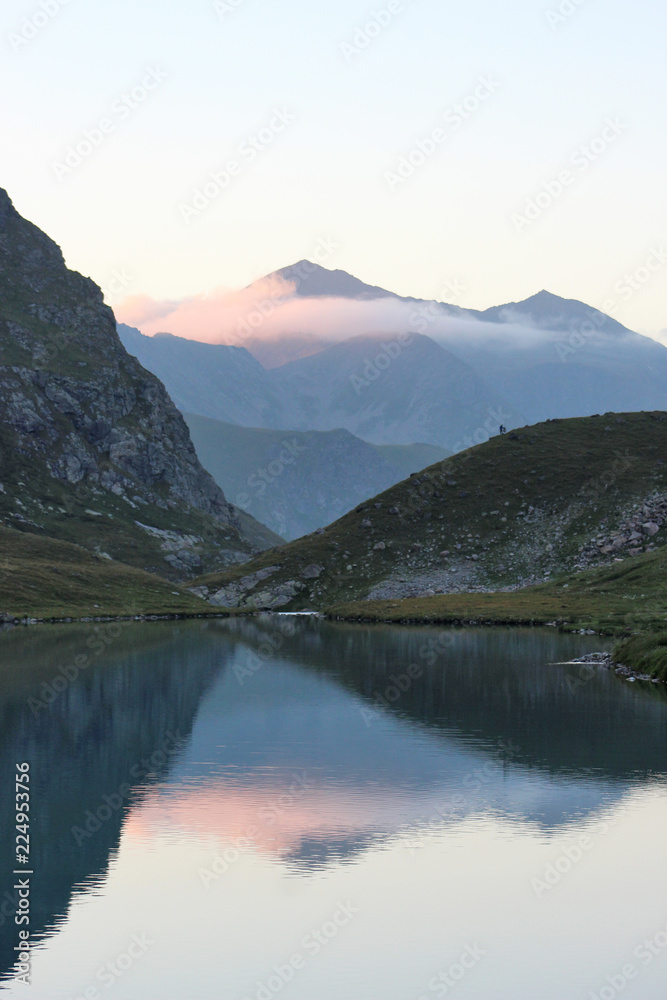 Caucasian reserve mountains. Silemce lake