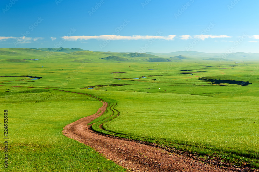 The Muzigler river valley of Hulunbuir grassland of China. The Muzigler river valley of Hulunbuir grassland of China.