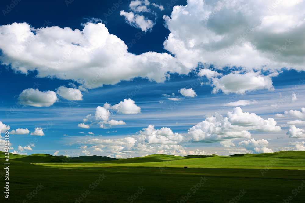 The beautiful cloudscape of Hulunbuir grassland of China. The beautiful cloudscape of Hulunbuir grassland of China.