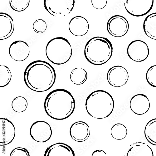 Seamless pattern with hand drawn circles.