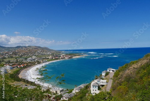 A view overlooking the scenic Frigate Bay in St. Kitts, West Indies photo