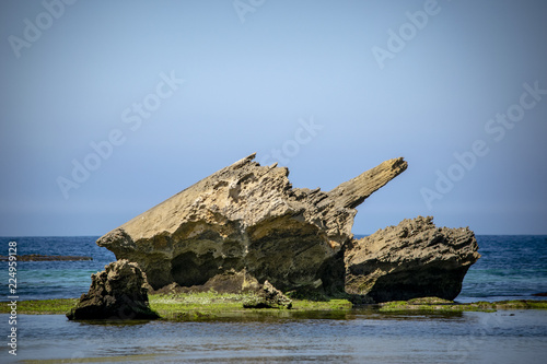 rock formation in the sea
