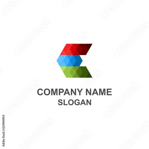 Free Download Colorful E letter initial logo. - GFXLoad