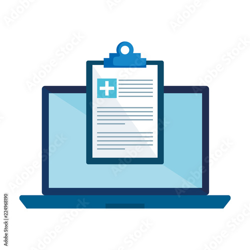 laptop with medical order