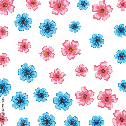 beautiful flowers pattern background