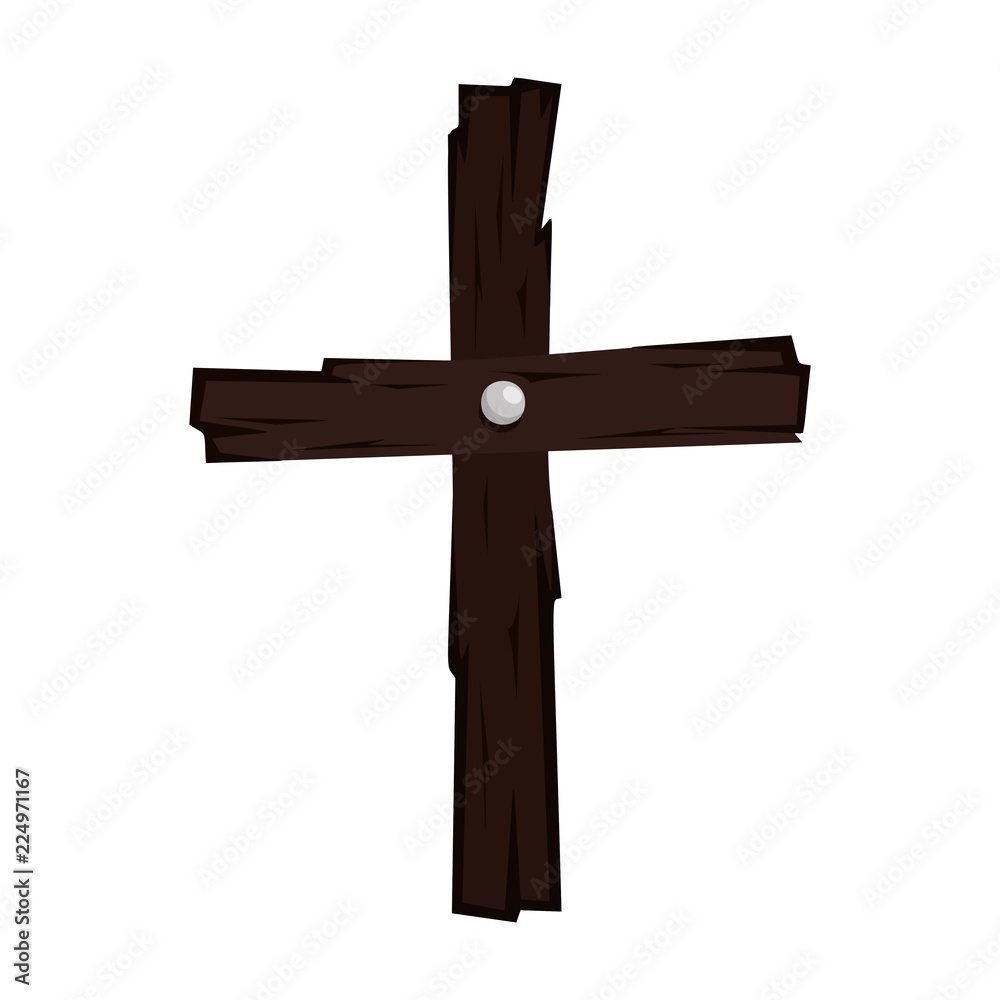 halloween wooden cross icon