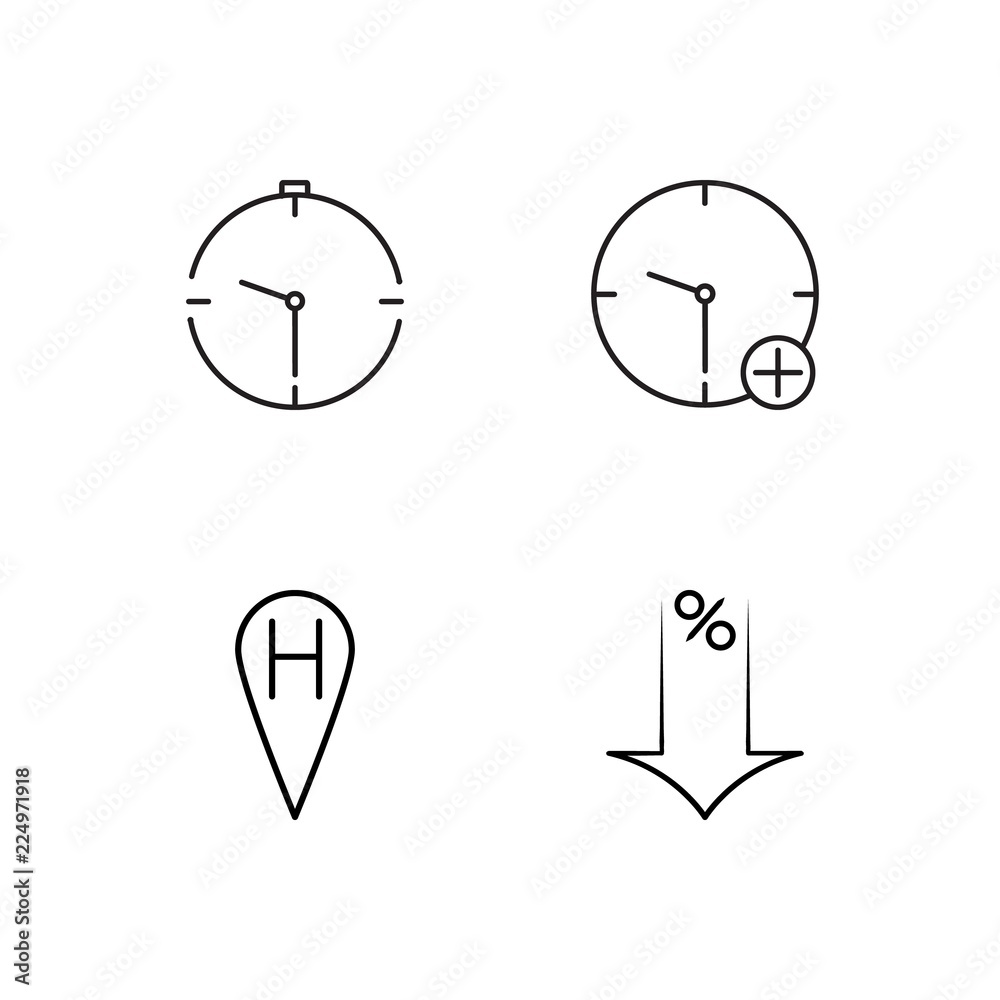 business simple outlined icons set business simple outlined icons set