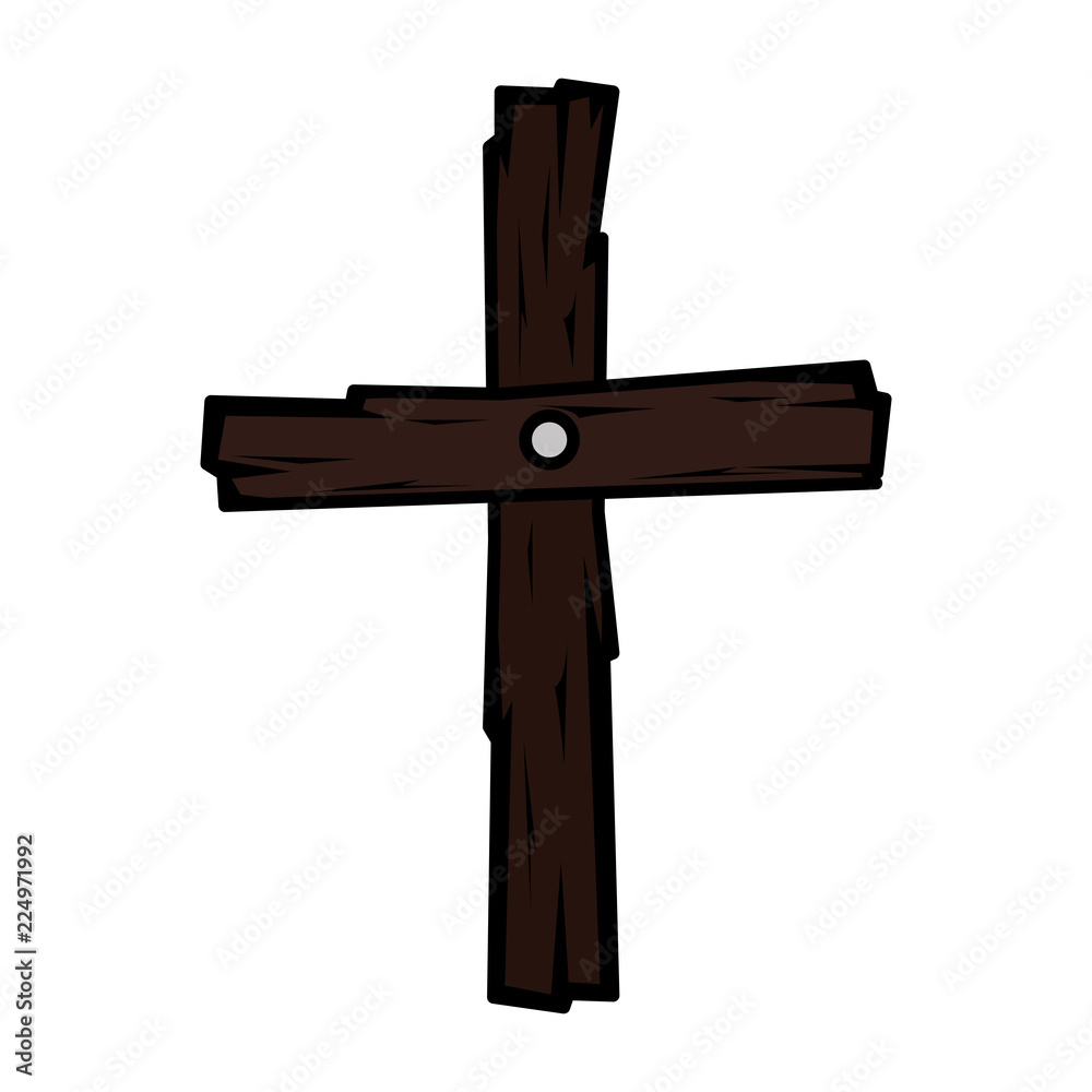 halloween wooden cross icon