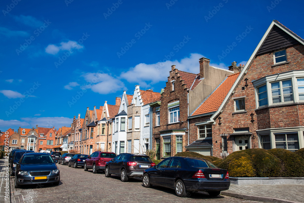 The beautiful streets of the historical town of Bruges