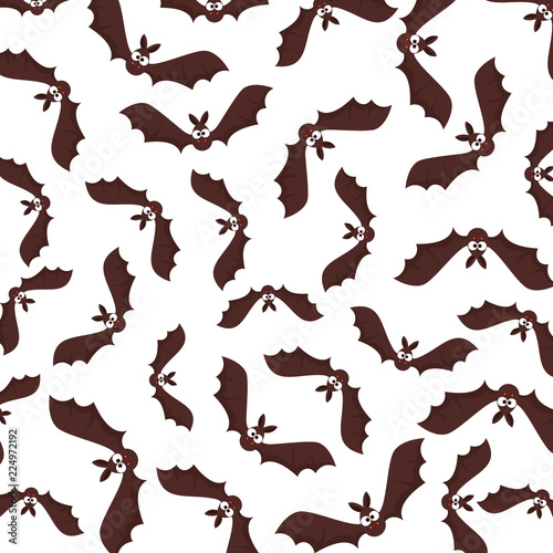 halloween bat flying pattern background