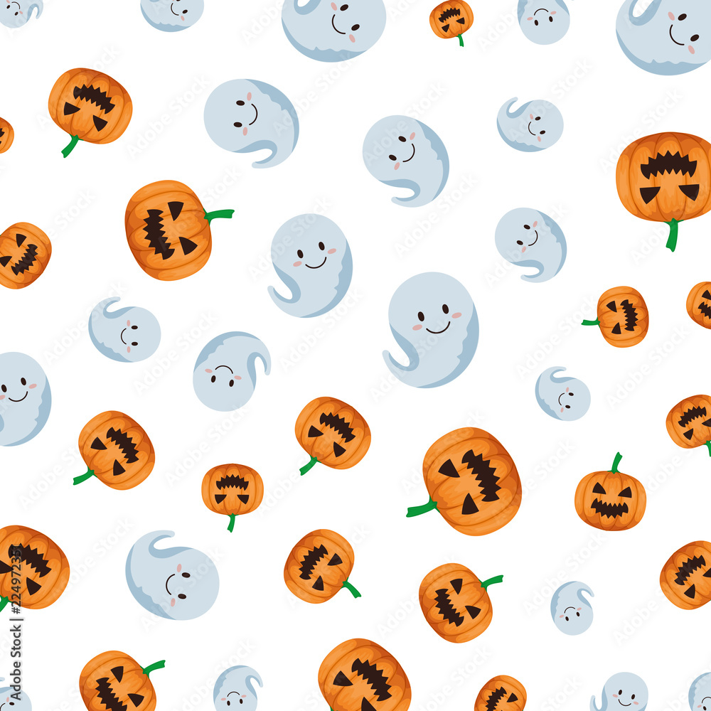 happy halloween ghosts and pumpkins pattern happy halloween ghosts and pumpkins pattern