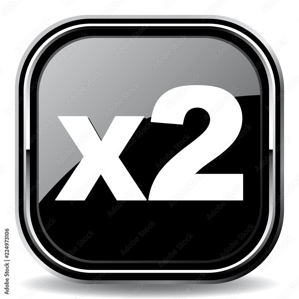x2 icon Stock Illustration | Adobe Stock