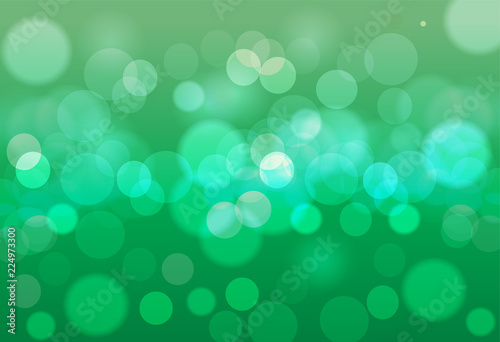 Abstract green bokeh background. Abstract gold bokeh background.