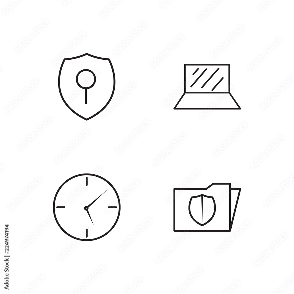 business simple outlined icons set business simple outlined icons set