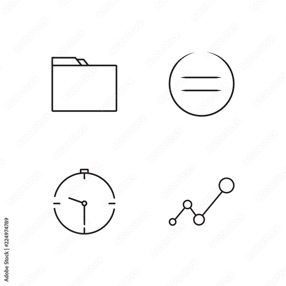 business simple outlined icons set business simple outlined icons set