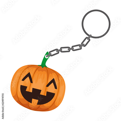 halloween key chain with pumpkin