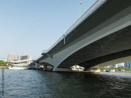 遊覧船から見た柳都大橋 © Taro