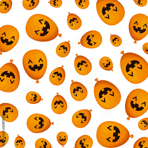 halloween balloon helium with faces pattern