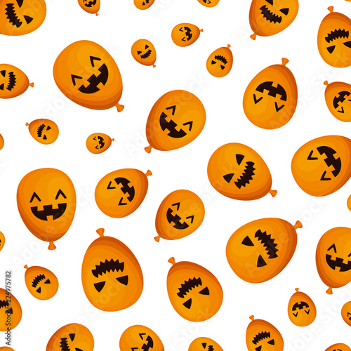 halloween balloon helium with faces pattern © Gstudio