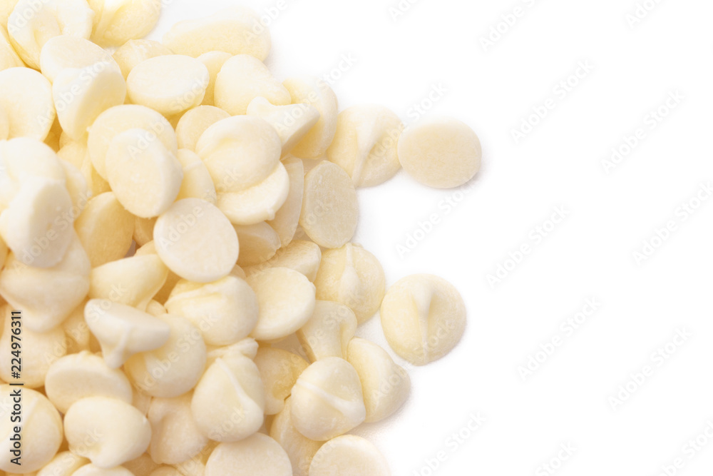 Pile of Gourmet White Chocolate Baking Chips Pile of Gourmet White Chocolate Baking Chips