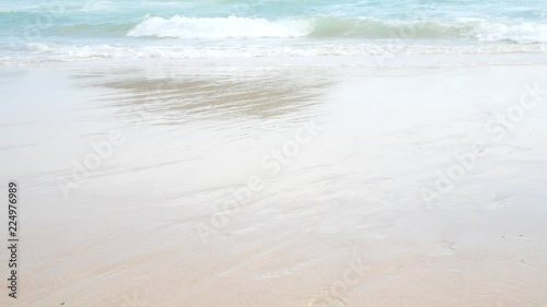 Sand Beach Holiday. Waves On The Shores. Tropical beach