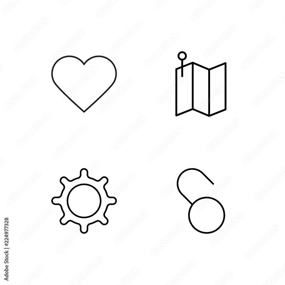 business simple outlined icons set business simple outlined icons set