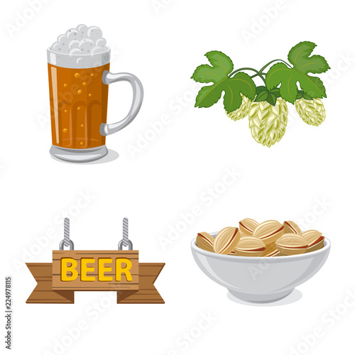 Vector illustration of pub and bar icon. Collection of pub and interior vector icon for stock.