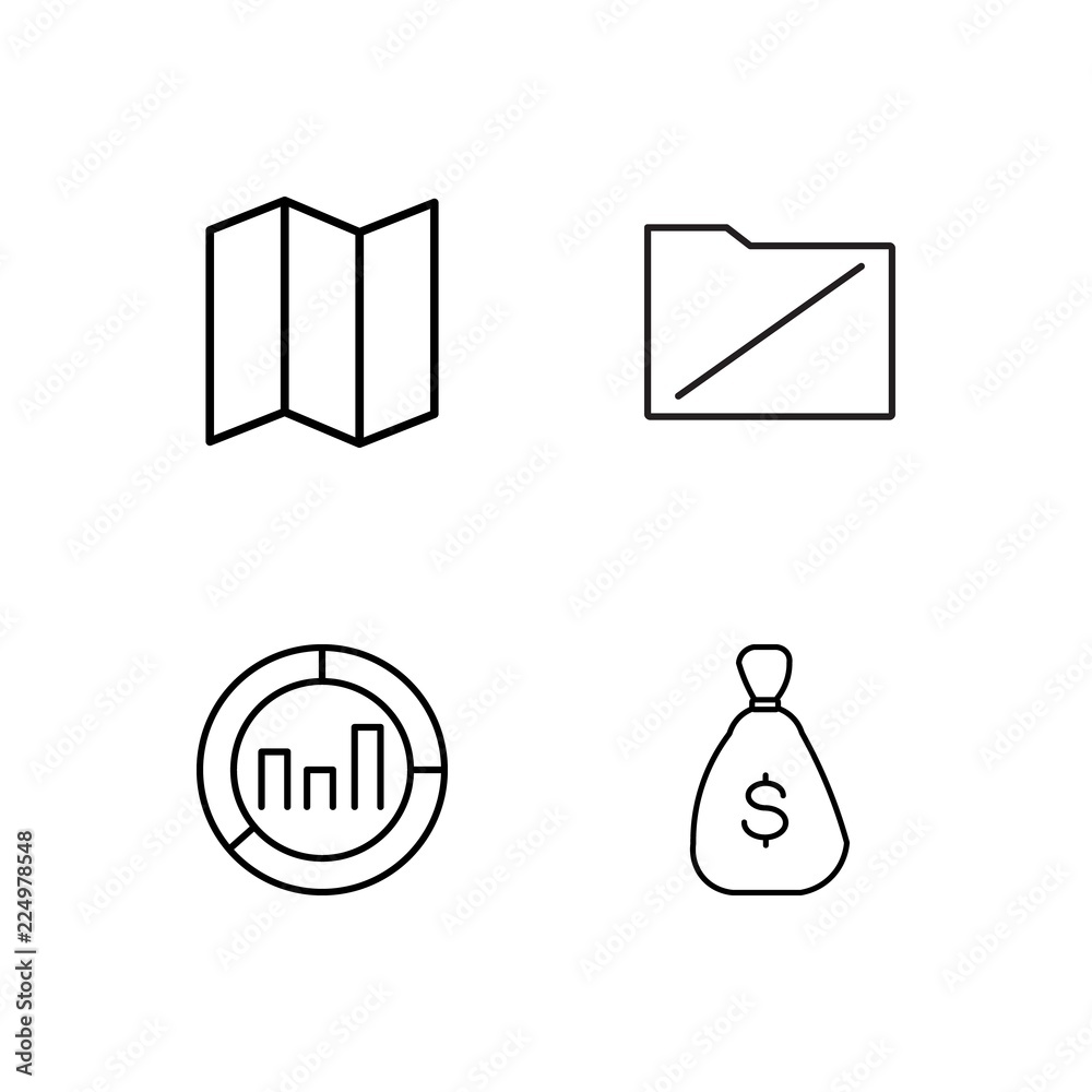 business simple outlined icons set business simple outlined icons set