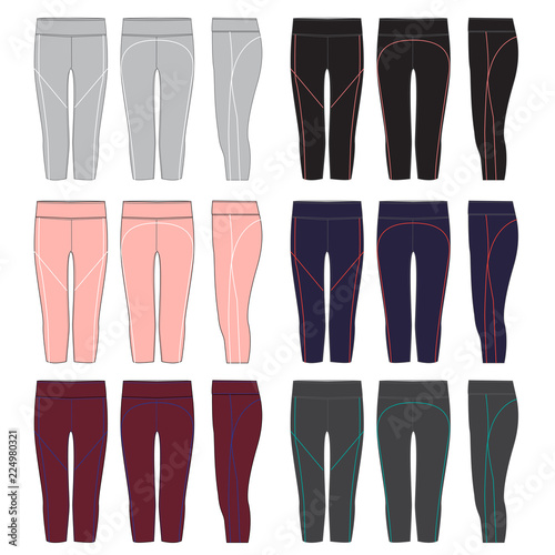 Vector template for Womens Leggings