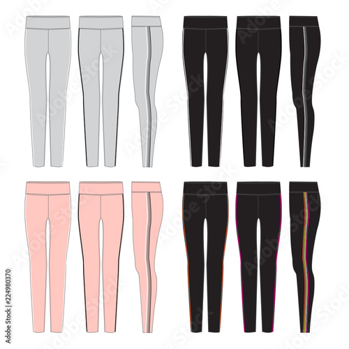 Vector template for Womens Leggings