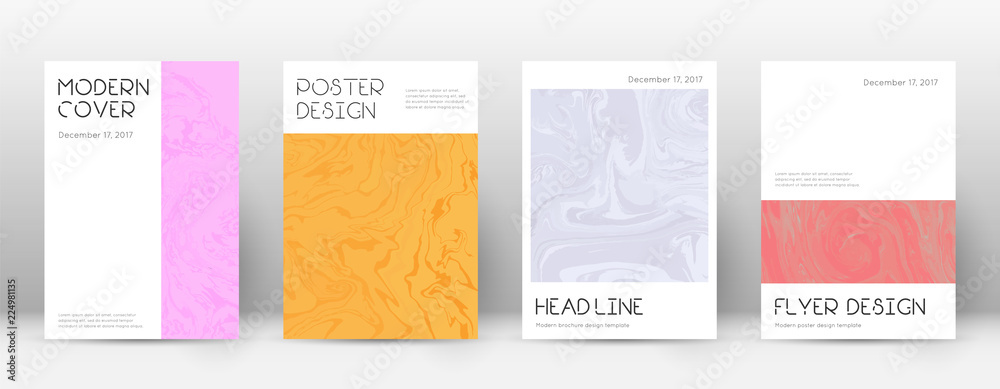 Abstract cover. Quaint design template. Suminagash