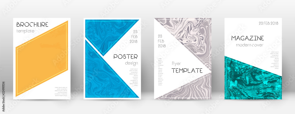 Abstract cover. Vibrant design template. Suminagas