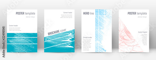 Cover page design template. Geometric brochure lay