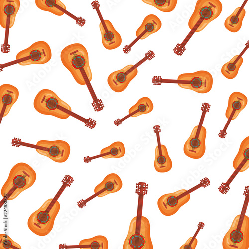 mexican guitars pattern background
