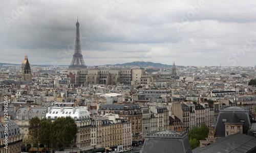 Panorama of the city and Eiffel Tower from Basilica of Notre Dam © ChiccoDodiFC