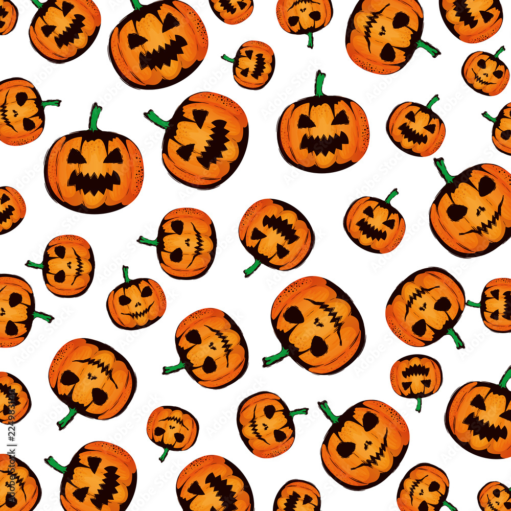 happy halloween pumpkins pattern happy halloween pumpkins pattern
