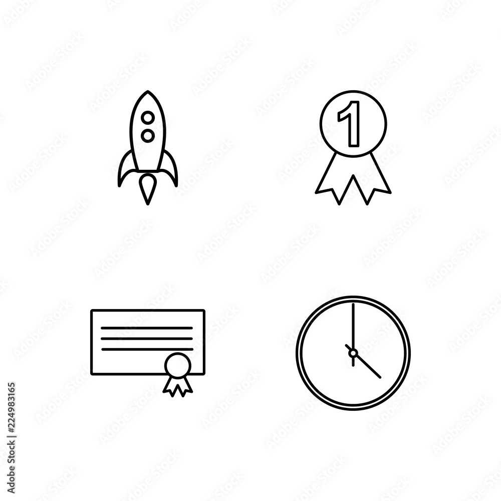 business simple outlined icons set business simple outlined icons set